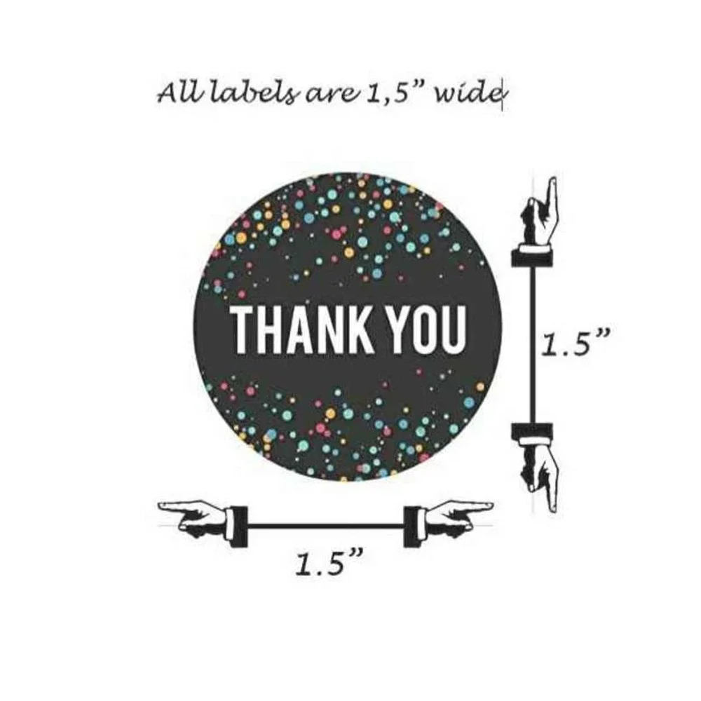 New 4rolls of 500 count THANK YOU Sticker  @ 1.5inches